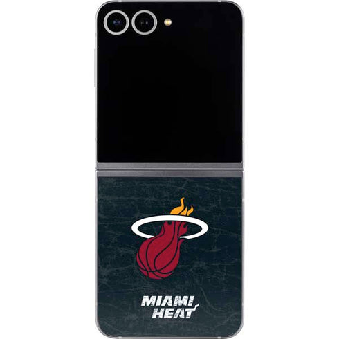 NBA Miami Heat Black Partial Logo Galaxy Z Flip6 Skin